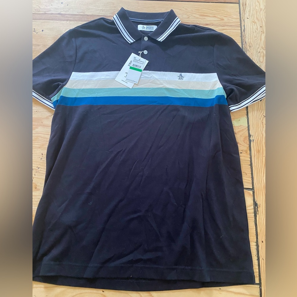 Penguin polo size large blue btw